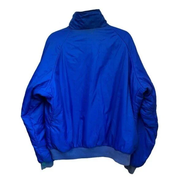 Vintage Columbia Mens XL Windbreaker Jacket Reversible Blue Green 80s Thinsulate - Picture 6 of 15